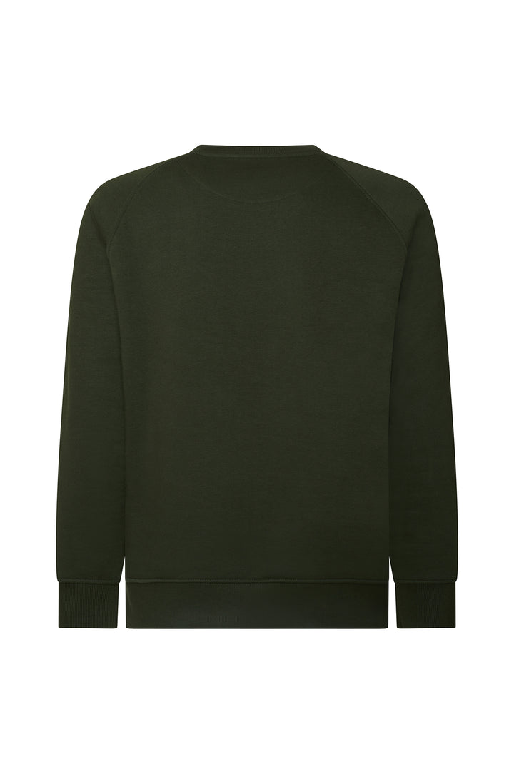 Felpa girocollo raglan|Colore:Verde militare
