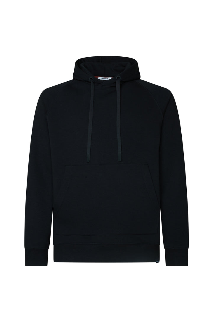 Felpa con cappuccio raglan|Colore:Nero