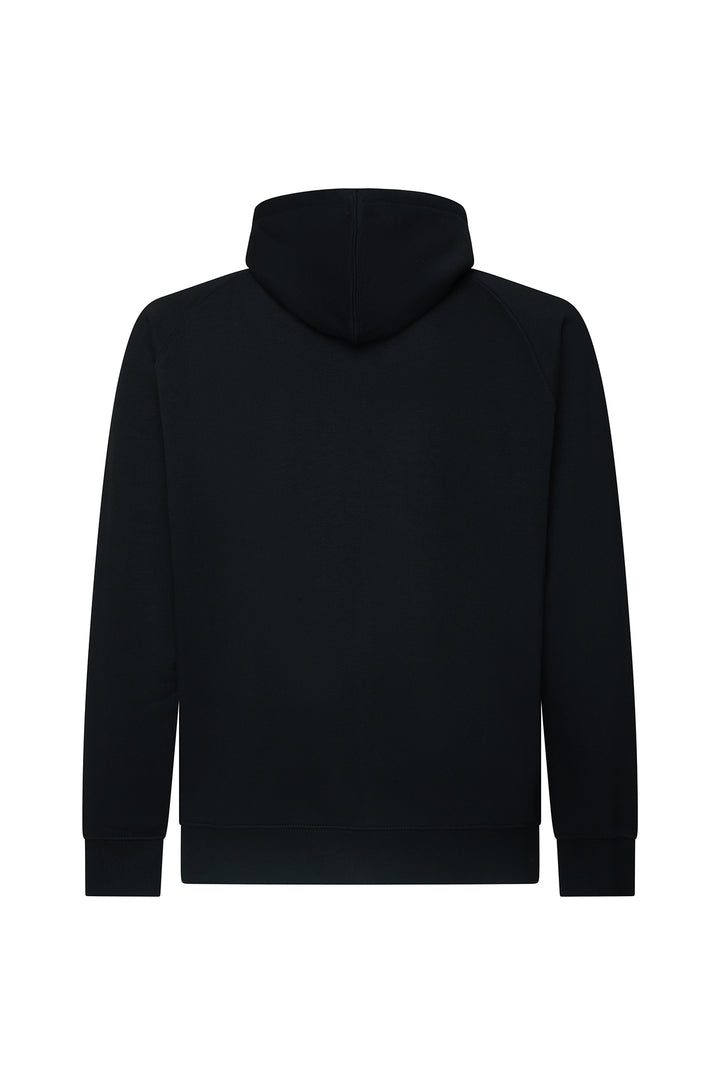 Felpa zip con cappuccio cordinata|Colore:Nero