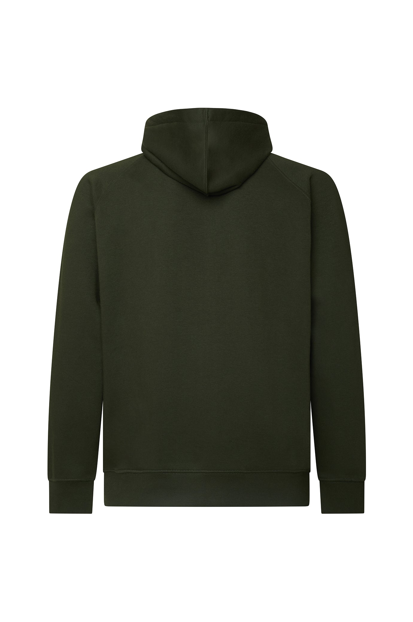 Felpa zip con cappuccio cordinata|Colore:Verde militare