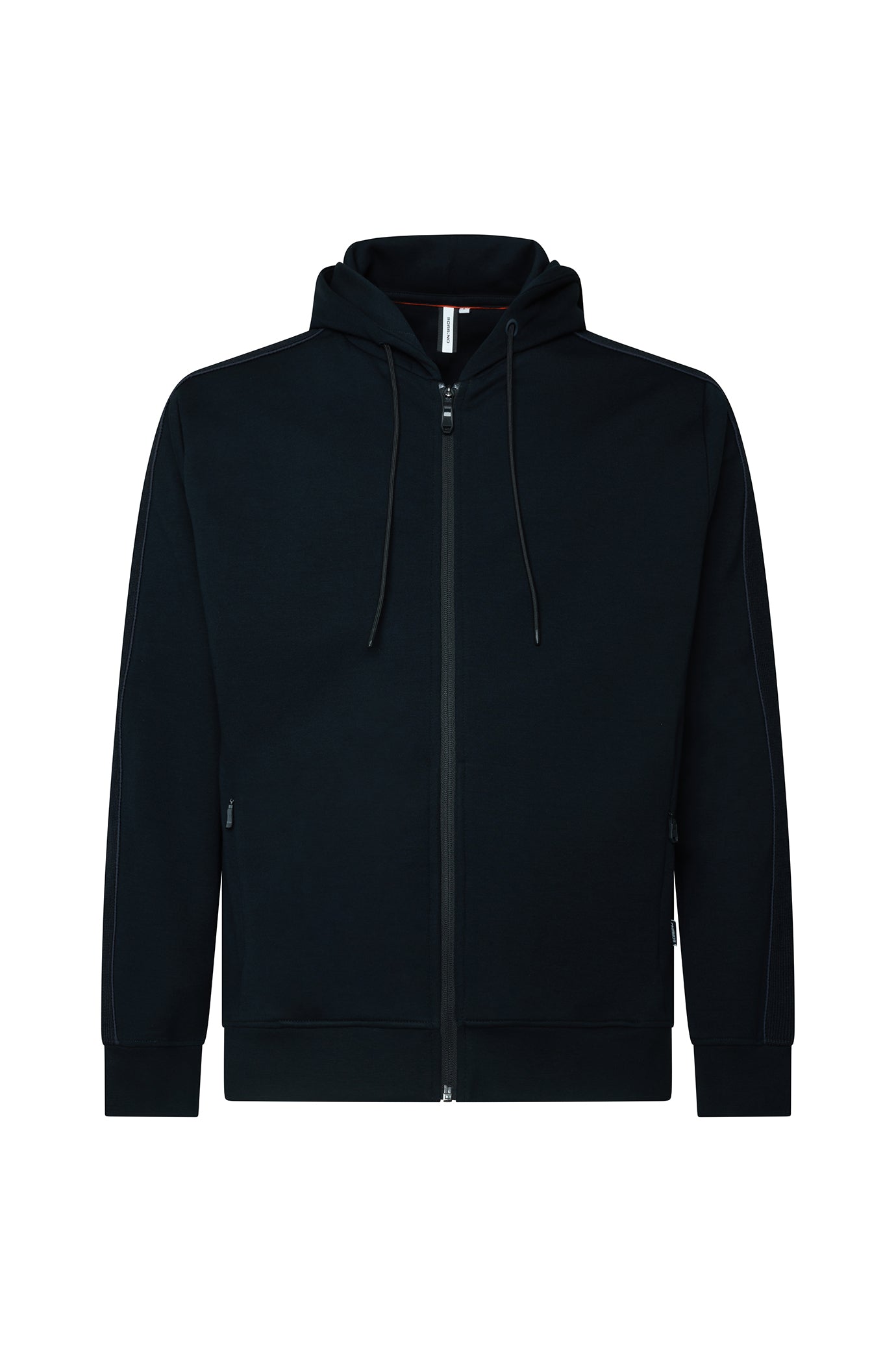 Felpa zip con cappuccio con bande laterali|Colore:Blu/navy