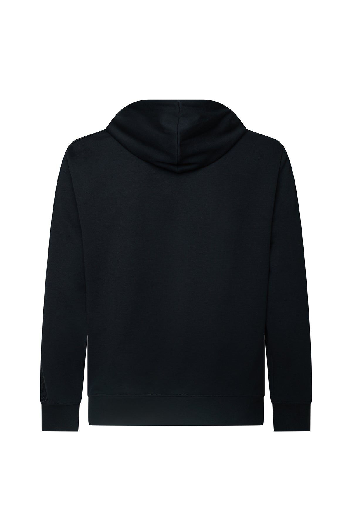 Felpa zip con cappuccio con bande laterali|Colore:Nero