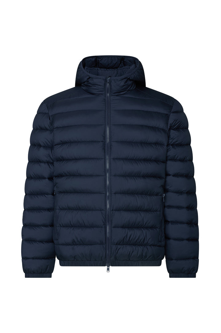 Giubbotto piumino con cappuccio basic|Colore:Blu/navy