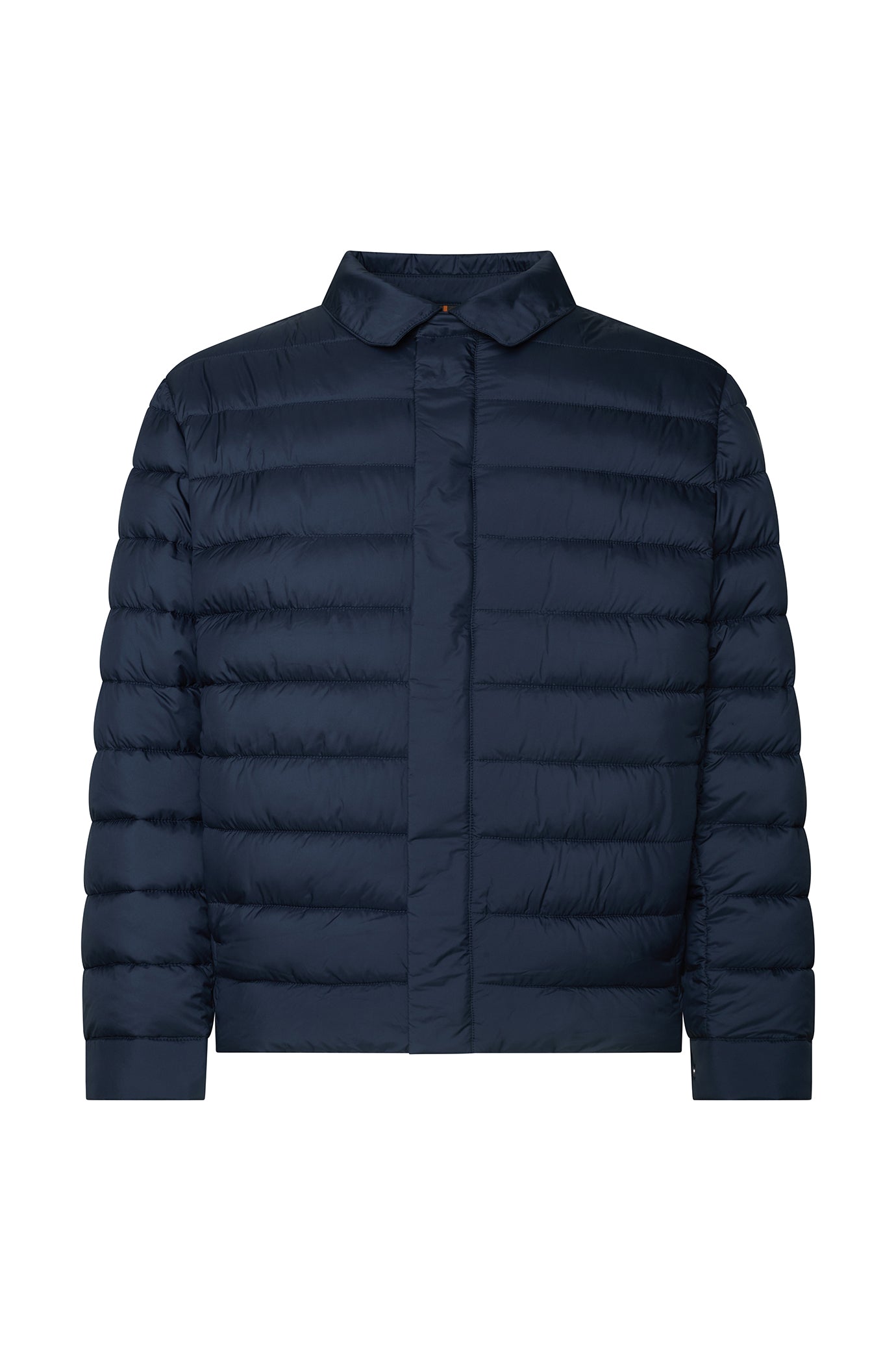 Giubbotto piumino con collo camicia|Colore:Blu/navy
