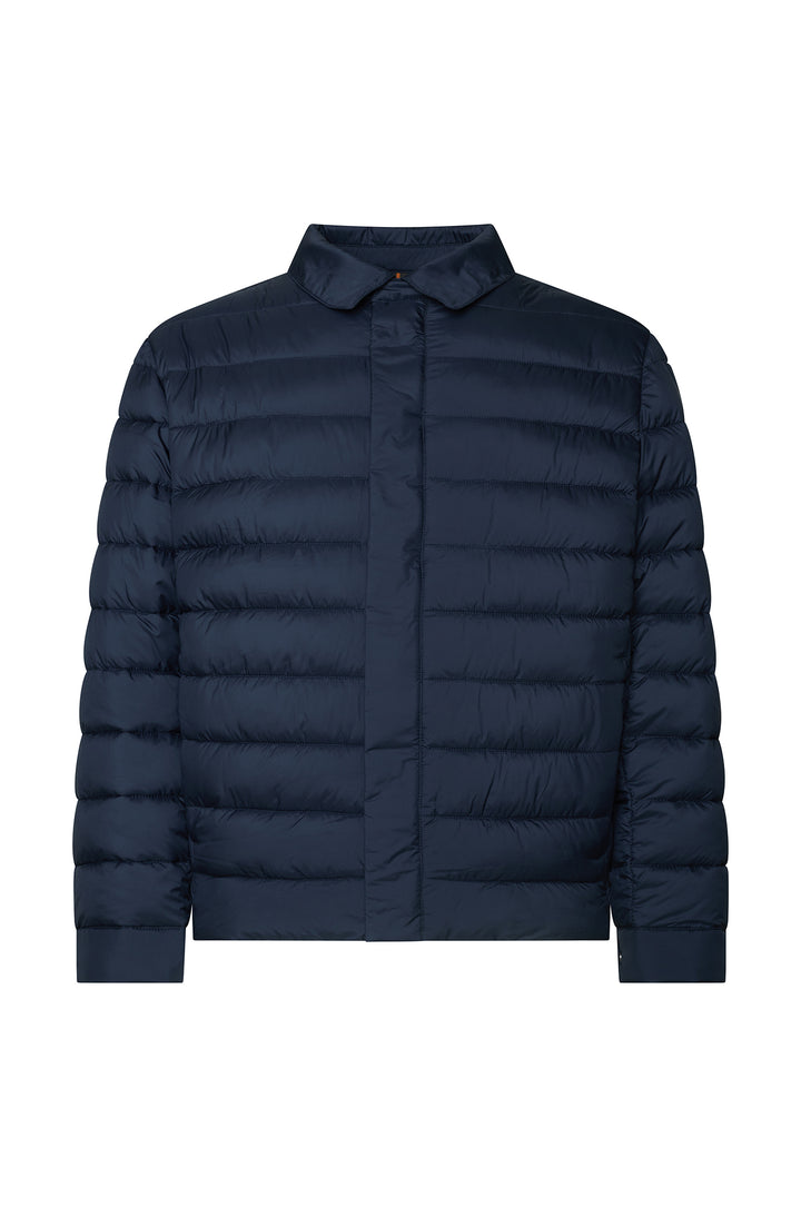 Giubbotto piumino con collo camicia|Colore:Blu/navy