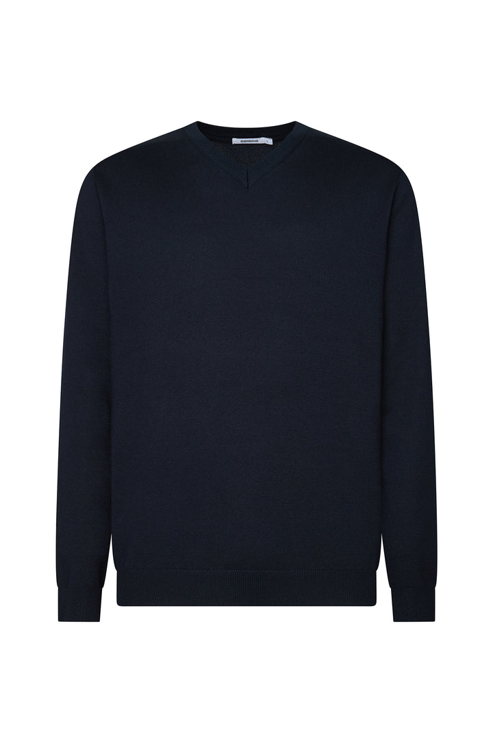 Pullover scollo a V basic|Colore:Blu/navy