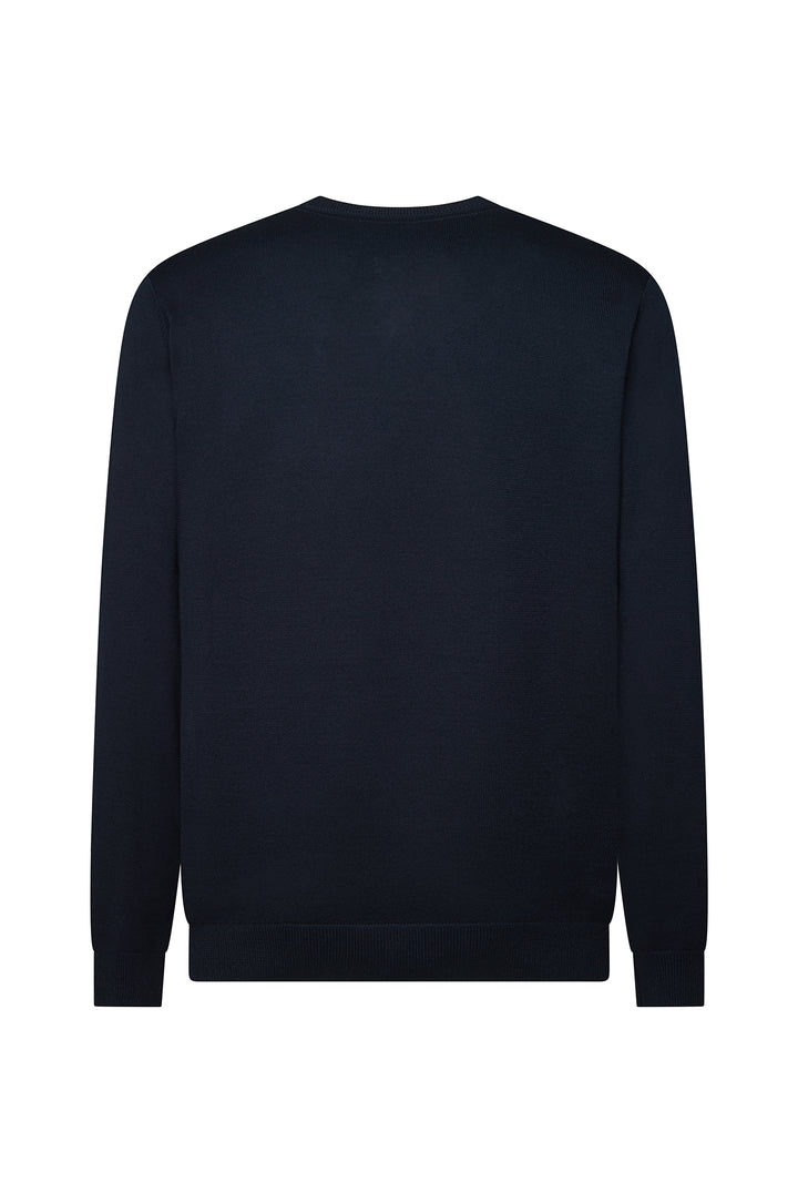 Pullover scollo a V basic|Colore:Blu/navy