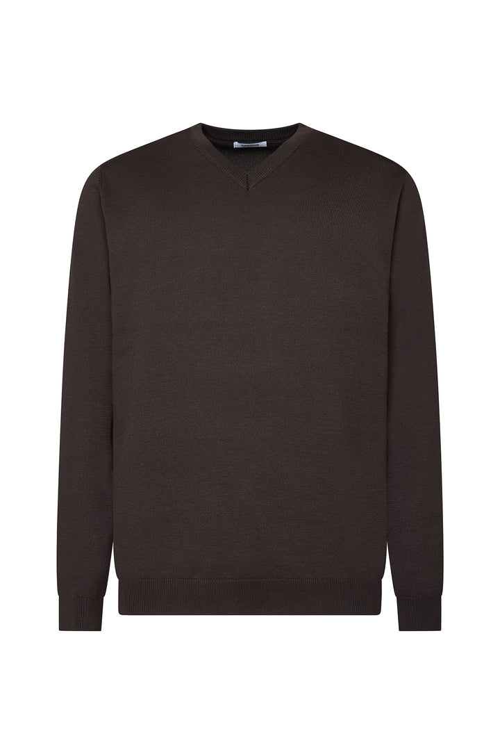Pullover scollo a V basic|Colore:Moro
