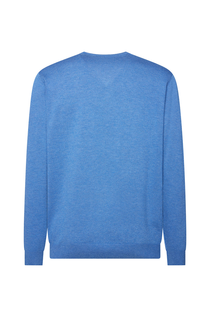 Pullover scollo a V basic|Colore:Zaffiro
