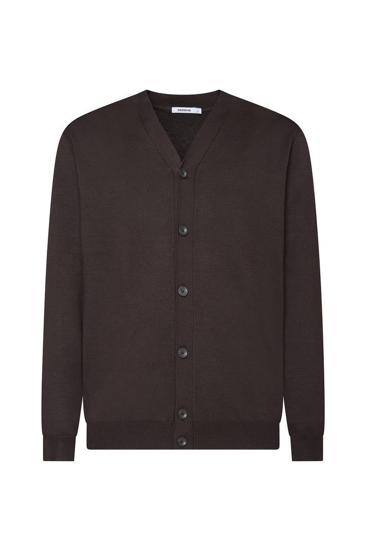 Cardigan con bottoni basic|Colore:Moro