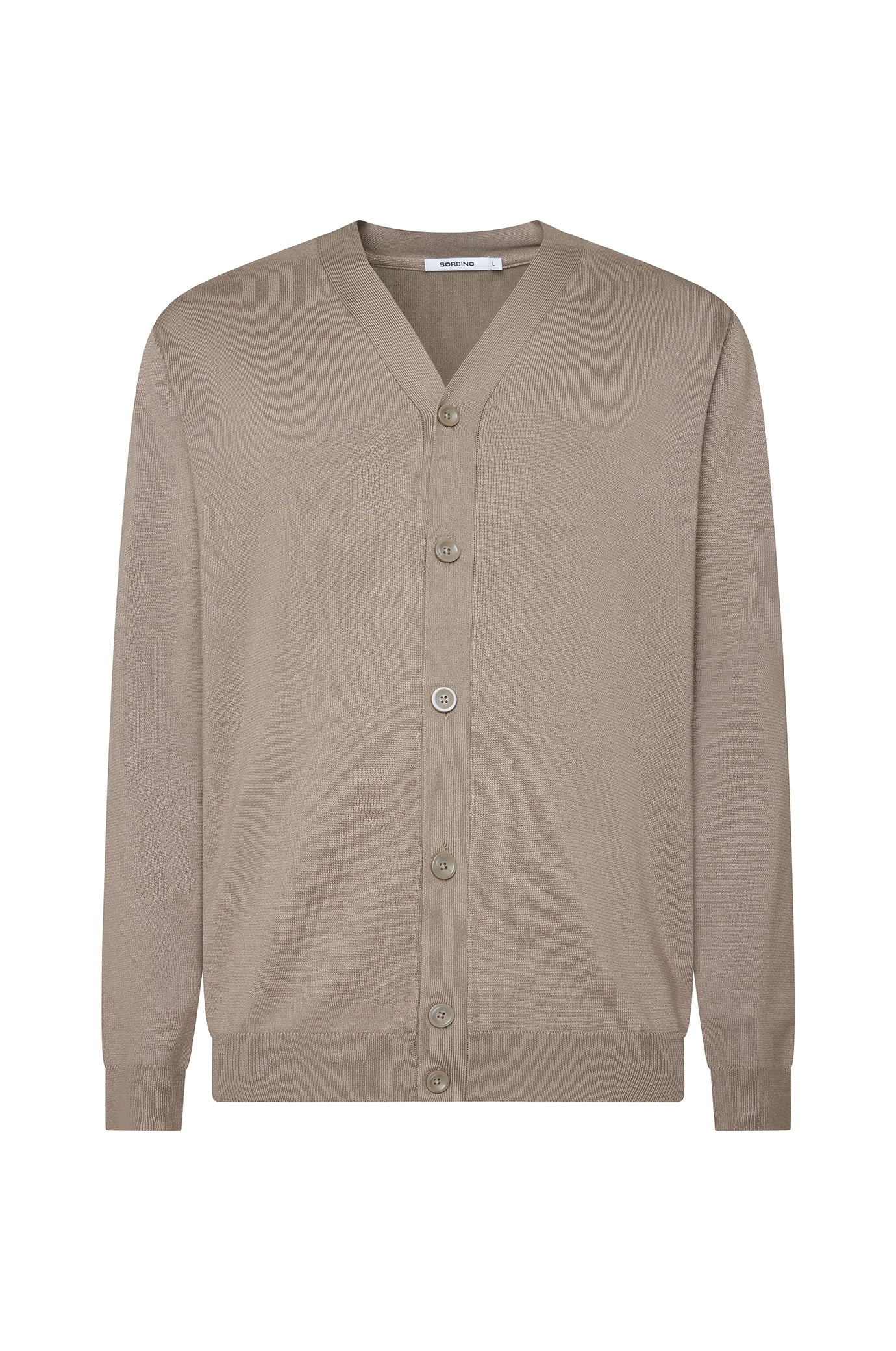 Cardigan con bottoni basic|Colore:Tortora