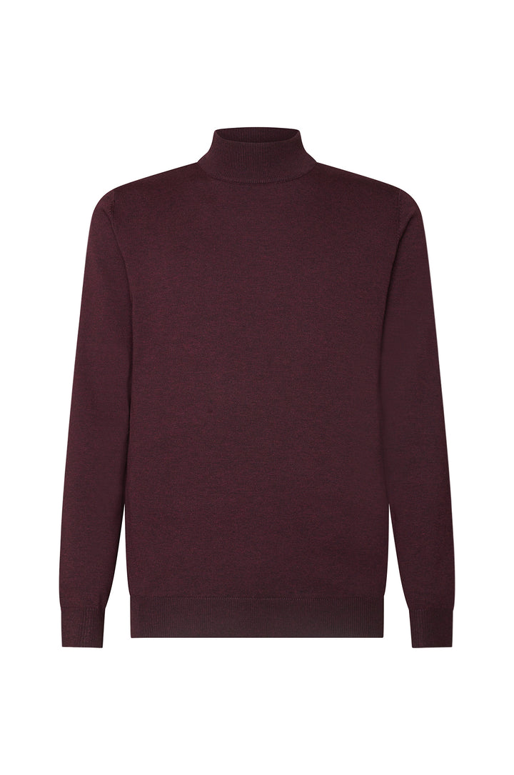 Pullover lupetto basic|Colore:Bordo'-melange