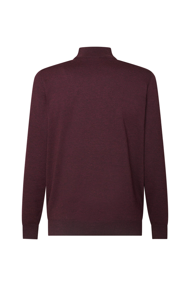 Pullover lupetto basic|Colore:Bordo'-melange