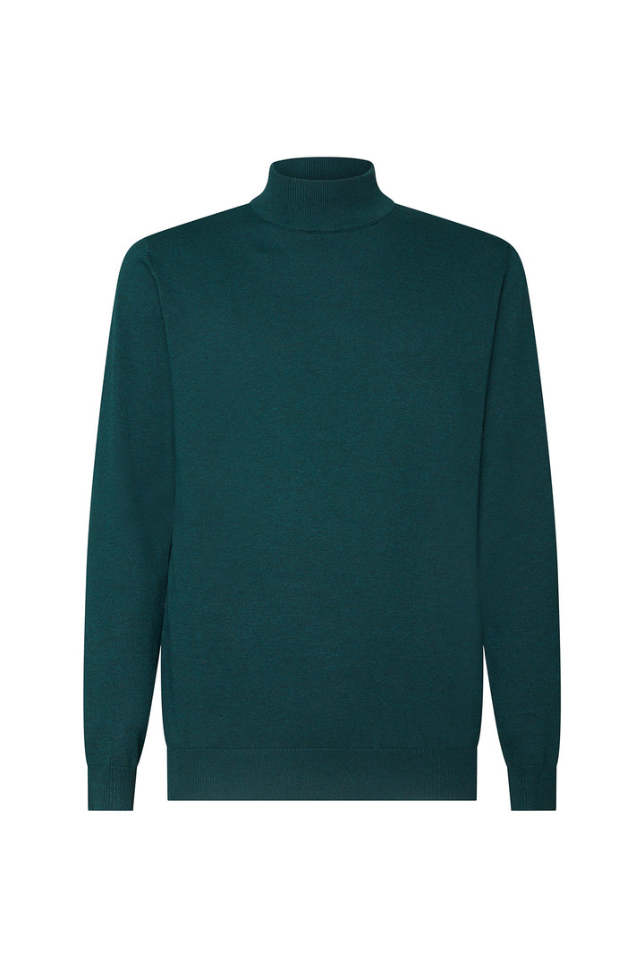 Pullover lupetto basic|Colore:Foresta melange