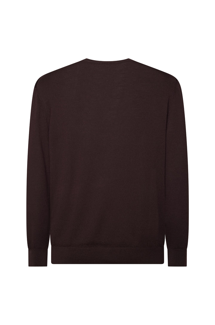 Pullover 100% Lana|Colore:Melanzana