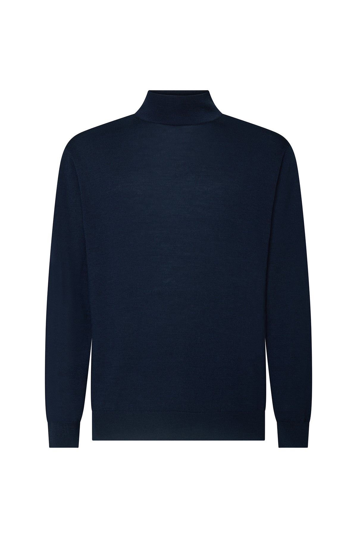 Pullover lupetto 100% Lana Merinos|Colore:Blu/navy