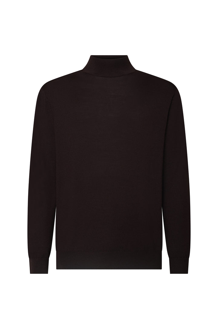 Pullover lupetto 100% Lana Merinos|Colore:Melanzana