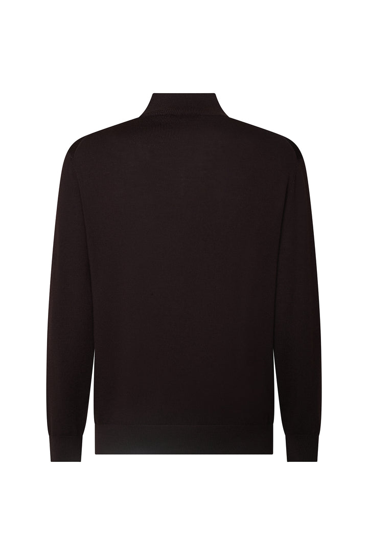 Pullover lupetto 100% Lana Merinos|Colore:Melanzana
