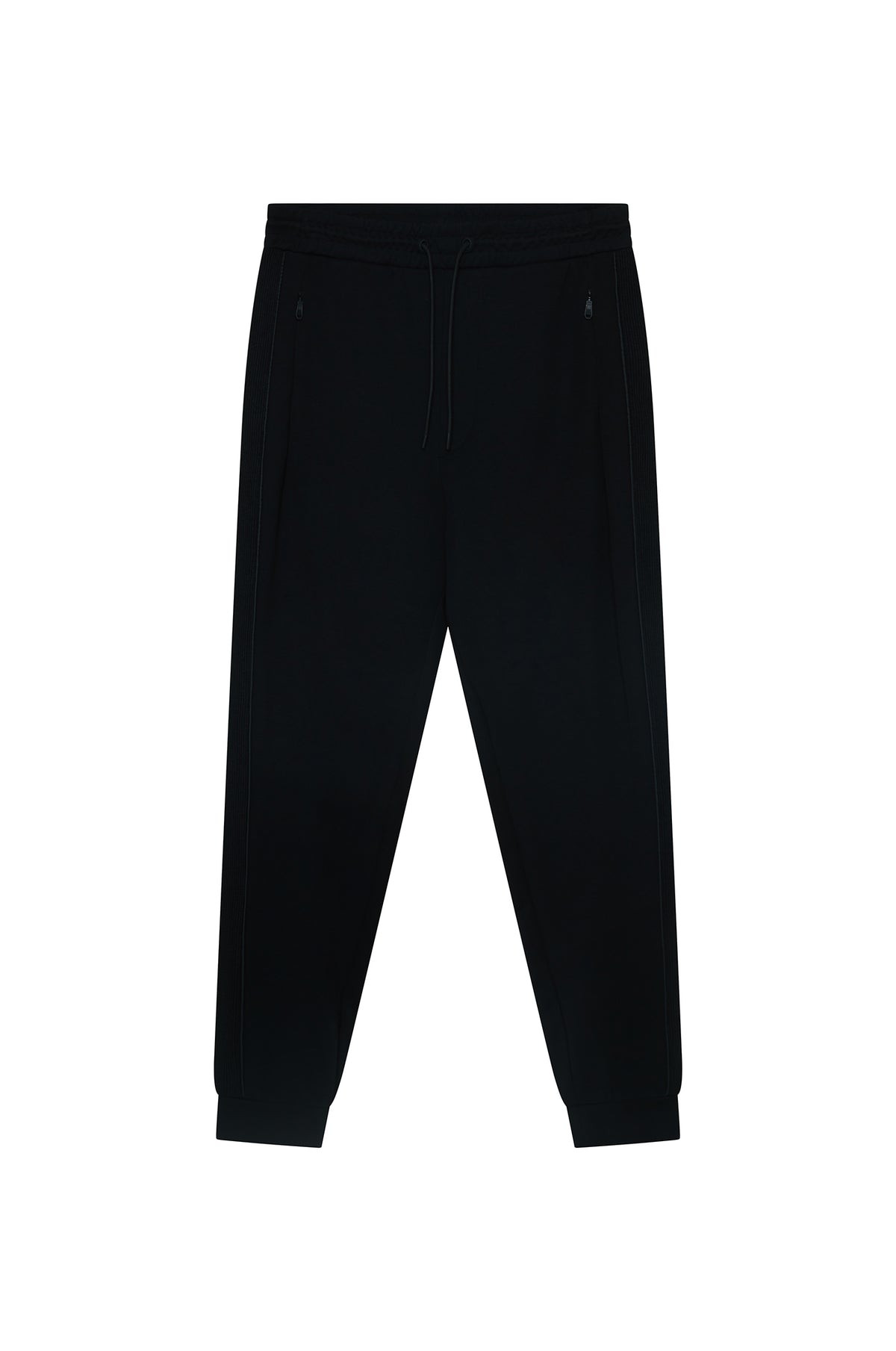 Pantaloni jogger coordiati con bande|Colore:Nero