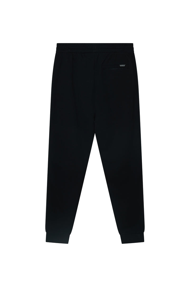 Pantaloni jogger coordiati con bande|Colore:Nero