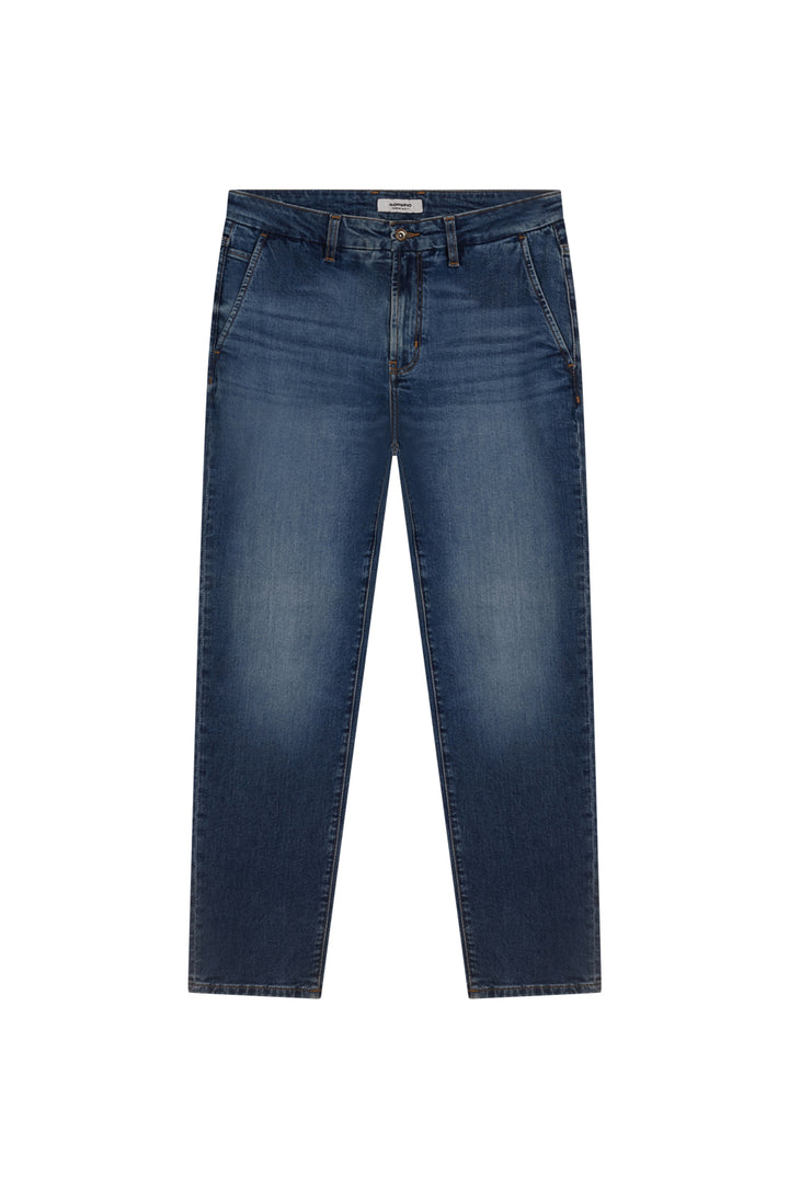 Jeans chinos slim fit lavaggio scuro|Colore:Denim