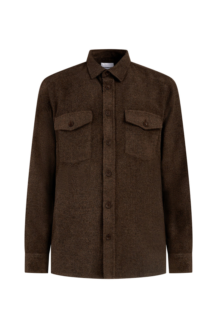 Overshirt comfort fit doppia tasca|Colore:Moro