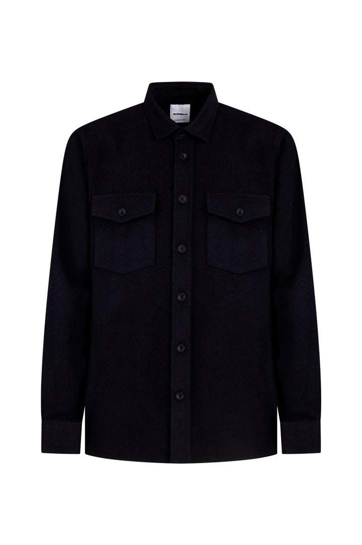 Overshirt comfort fit doppia tasca|Colore:Blu/navy