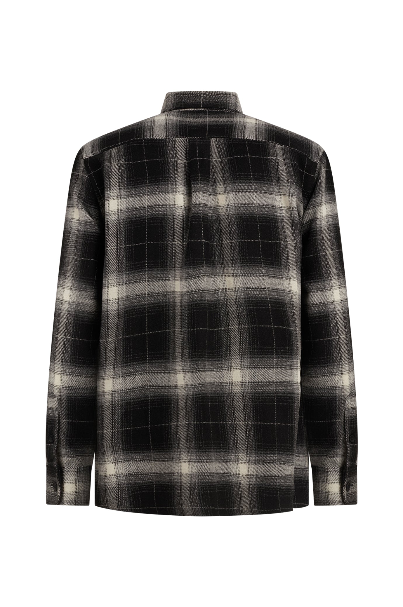 Overshirt comfort fit doppia tasca a quadri|Colore:Nero