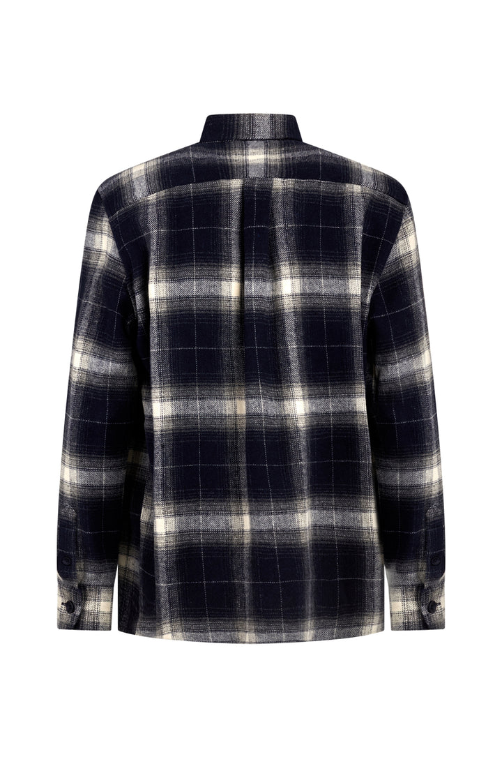 Overshirt comfort fit doppia tasca a quadri|Colore:Blu