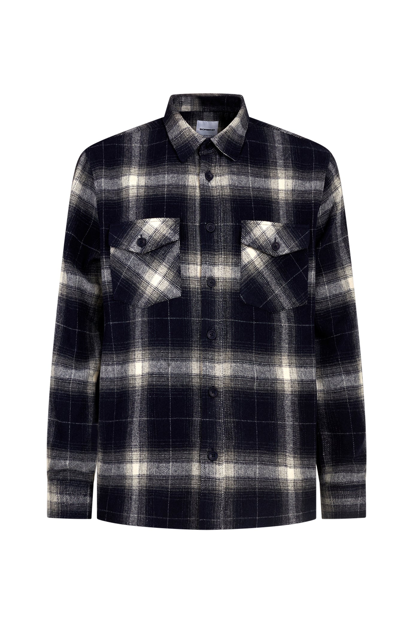 Overshirt comfort fit doppia tasca a quadri|Colore:Blu