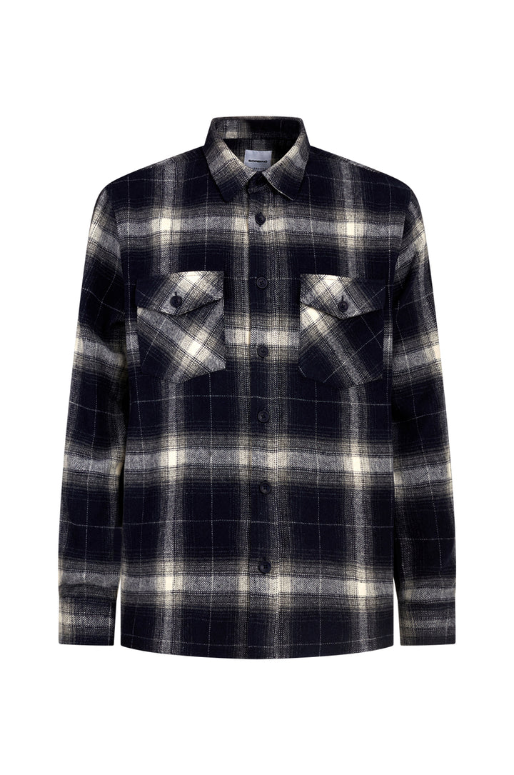 Overshirt comfort fit doppia tasca a quadri|Colore:Blu