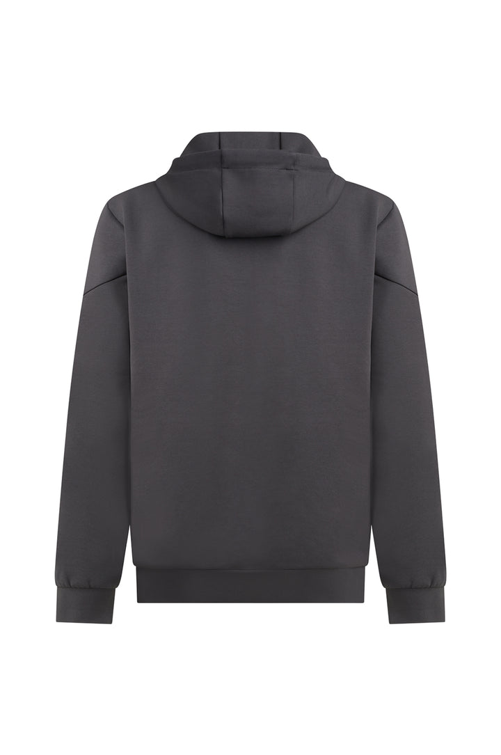 Felpa tecnica con cappuccio coordinata|Colore:Piombo