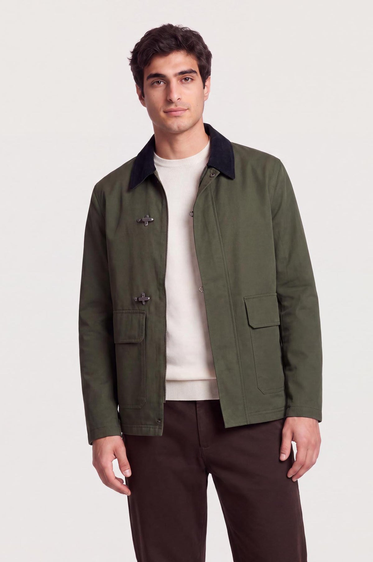 Giubbotto con alamari|Colore:Verde militare