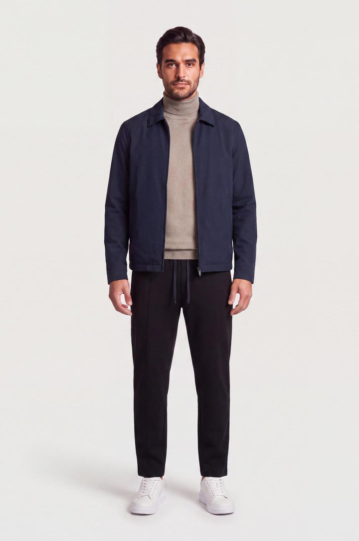 Giubbotto con collo camicia|Colore:Blu/navy