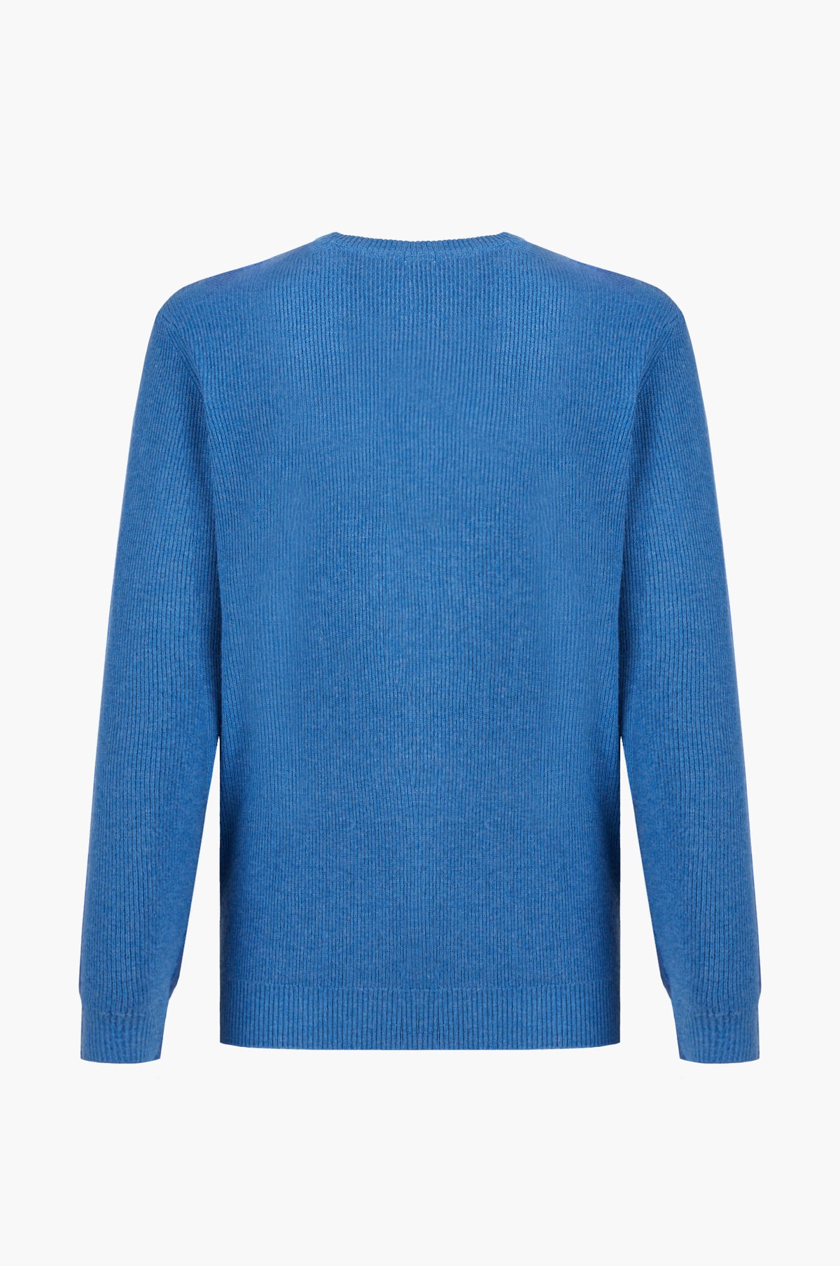 Pullover con struttura a costa inglese|Colore:Azzurro-melange