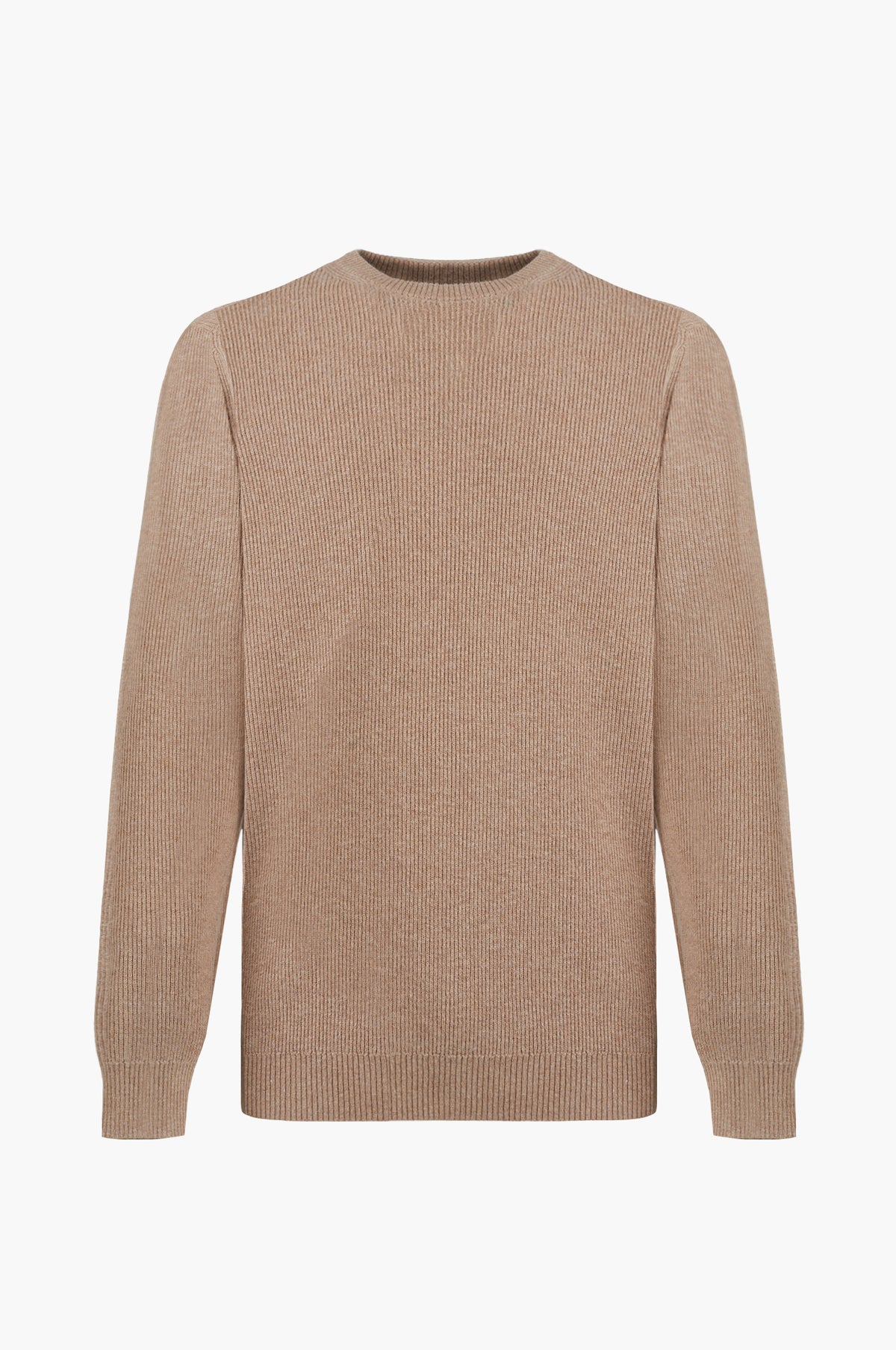 Pullover con struttura a costa inglese|Colore:Cammello-melange