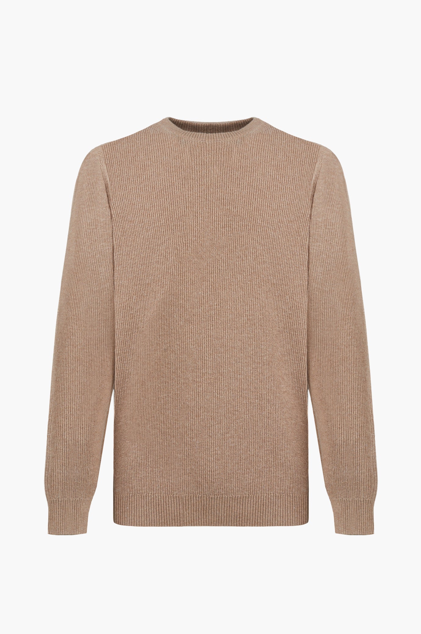 Pullover con struttura a costa inglese|Colore:Cammello-melange