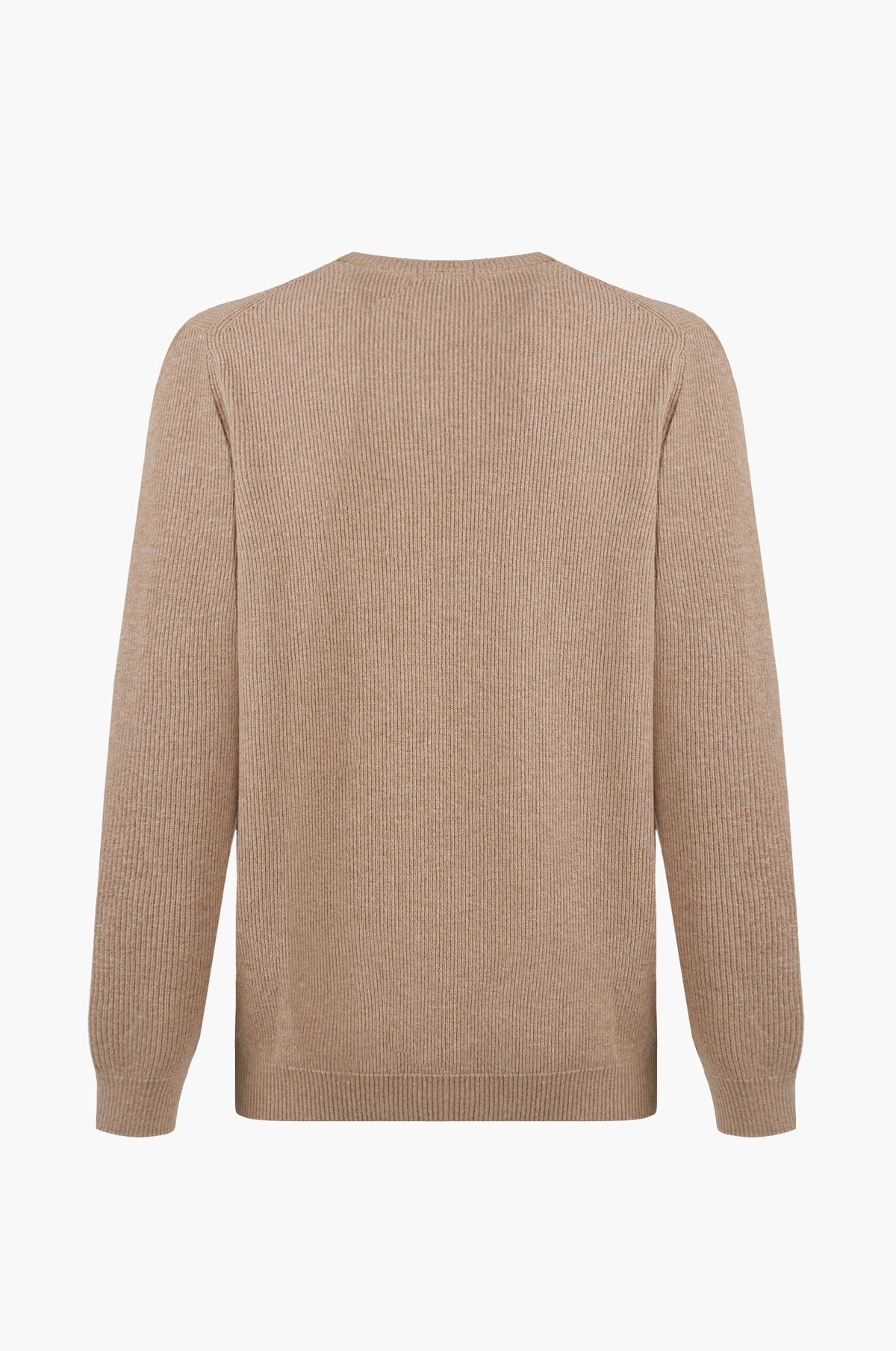 Pullover con struttura a costa inglese|Colore:Cammello-melange