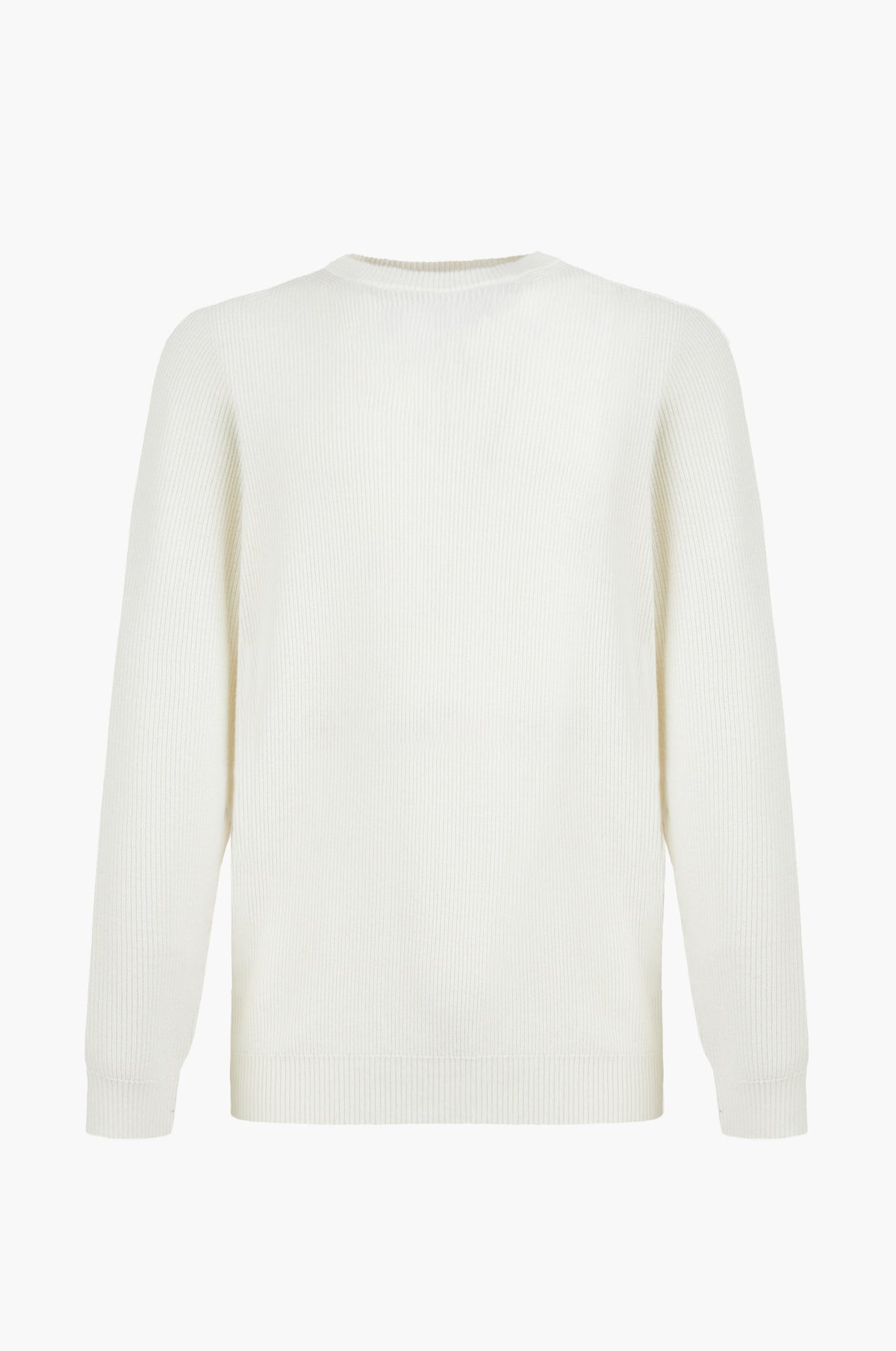 Pullover con struttura a costa inglese|Colore:Off white