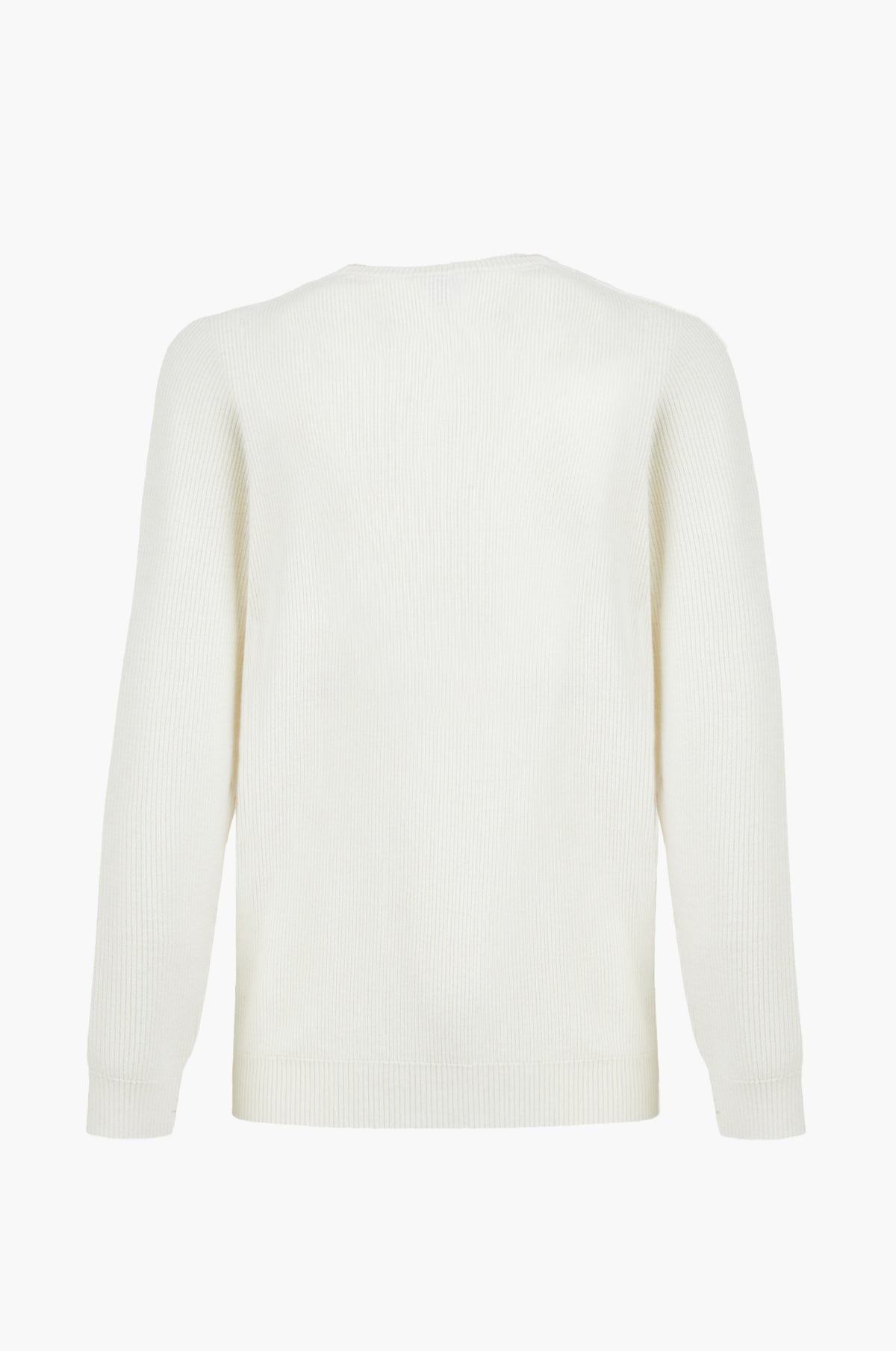 Pullover con struttura a costa inglese|Colore:Off white