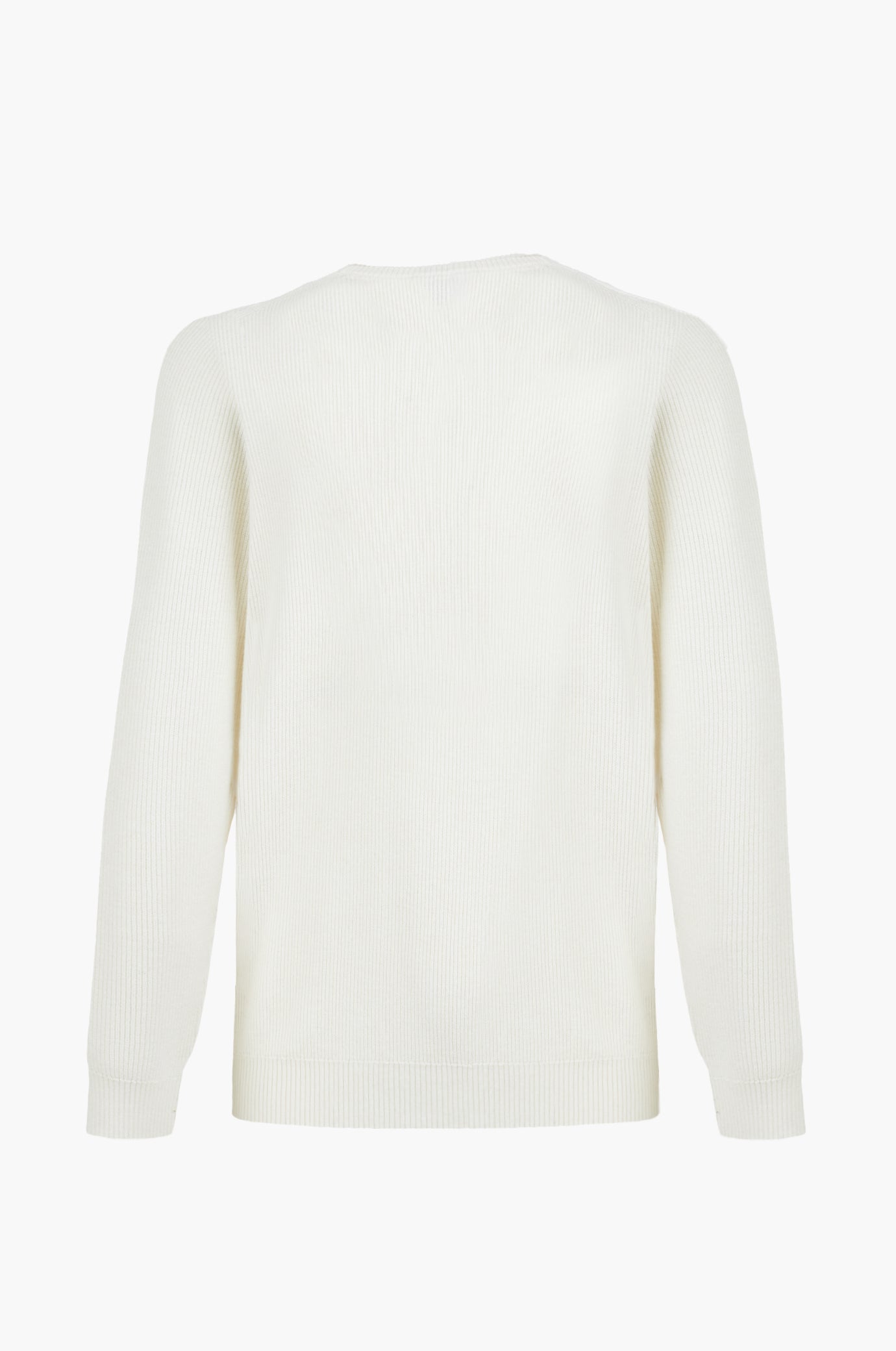 Pullover con struttura a costa inglese|Colore:Off white