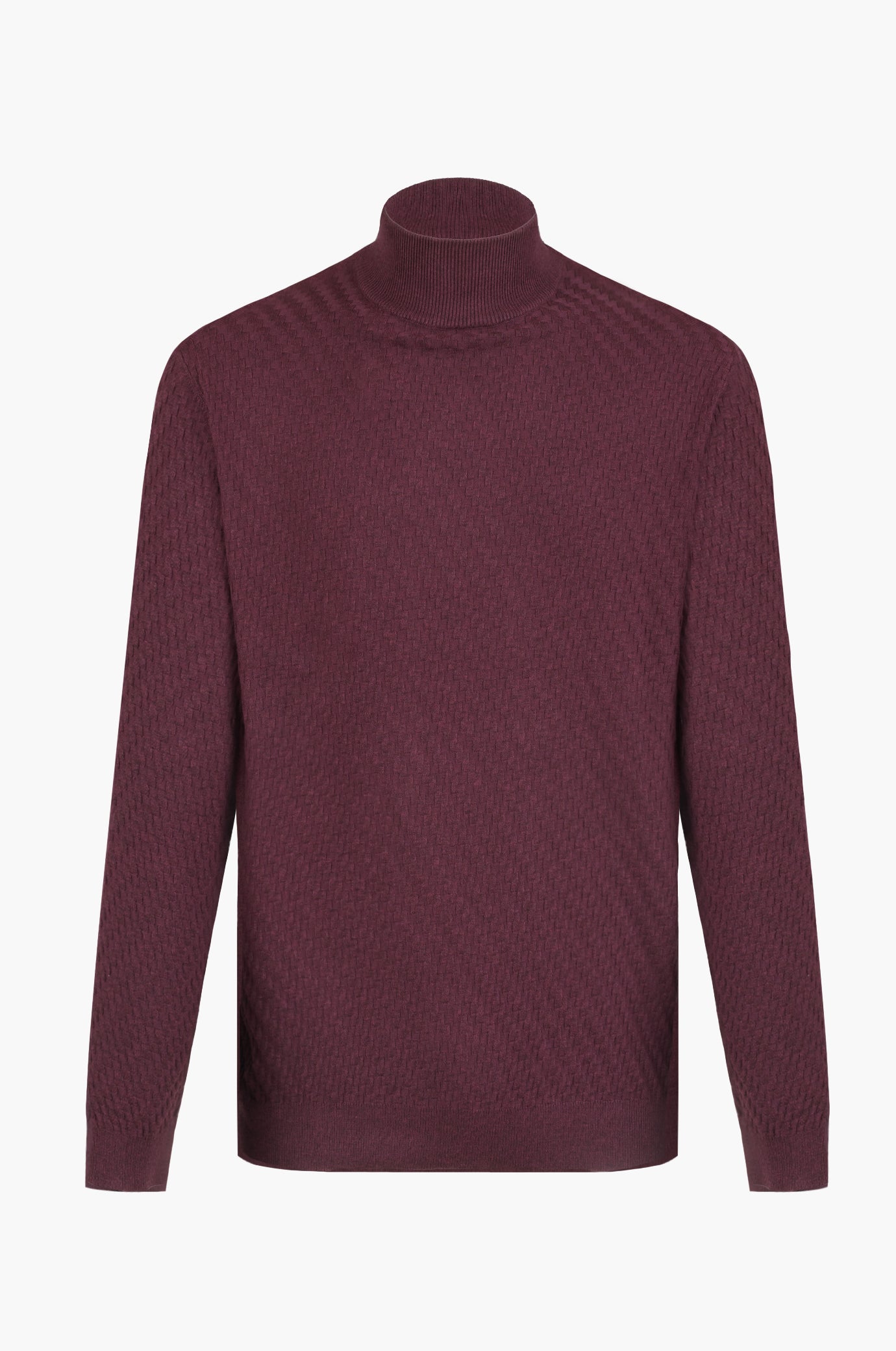 Pullover lupetto con struttura|Colore:Bordo'-melange