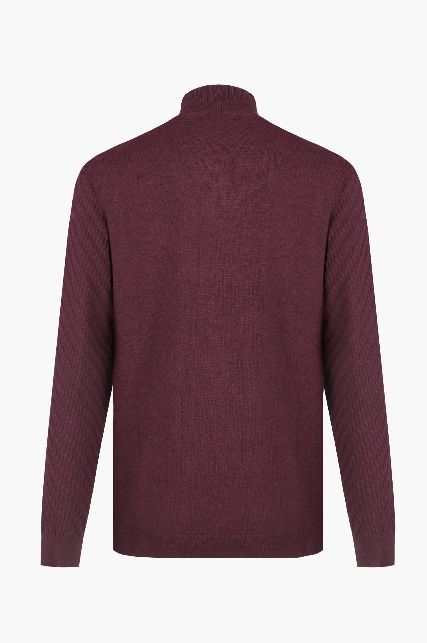 Pullover lupetto con struttura|Colore:Bordo'-melange