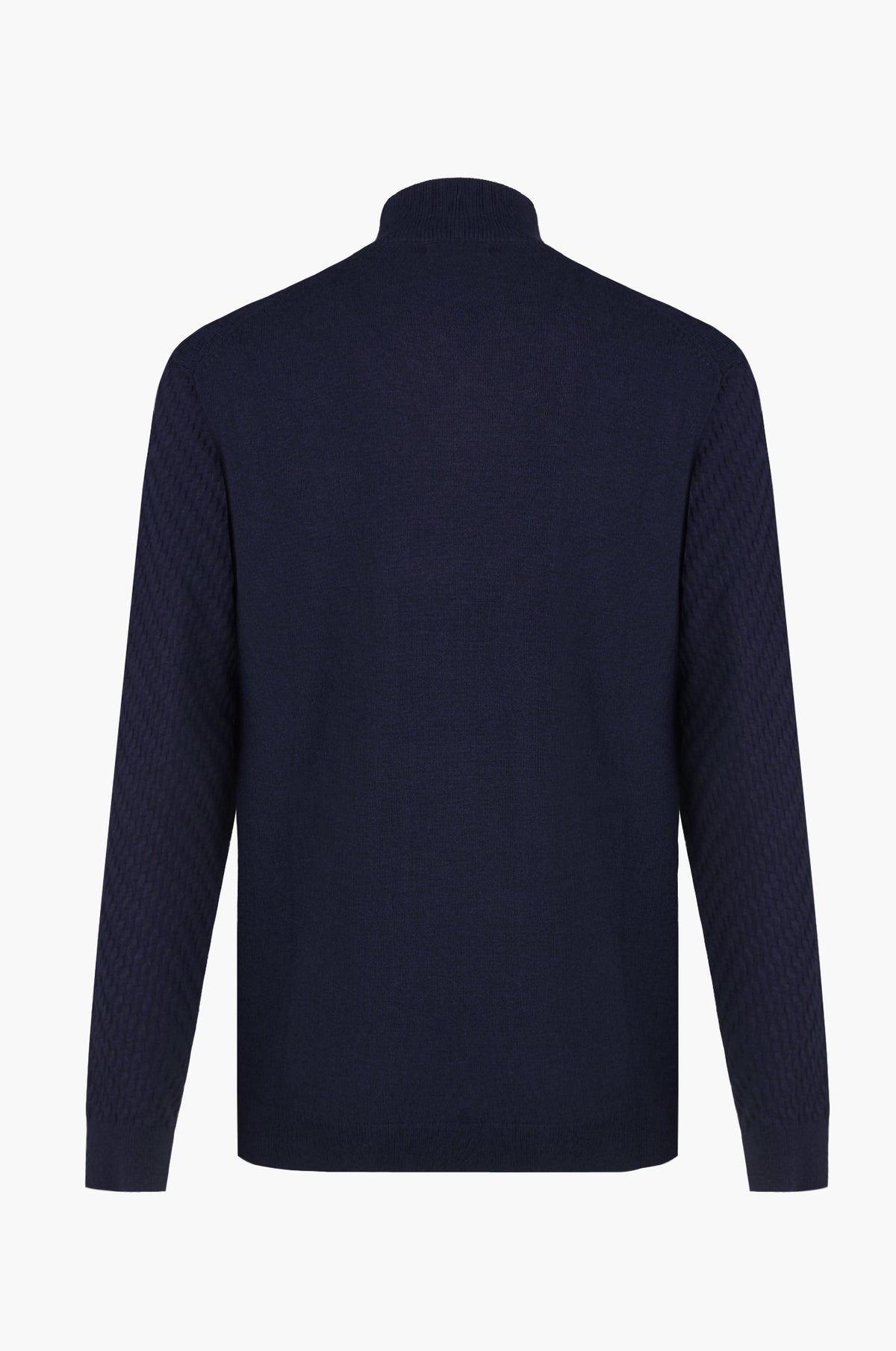 Pullover lupetto con struttura|Colore:Blu/navy