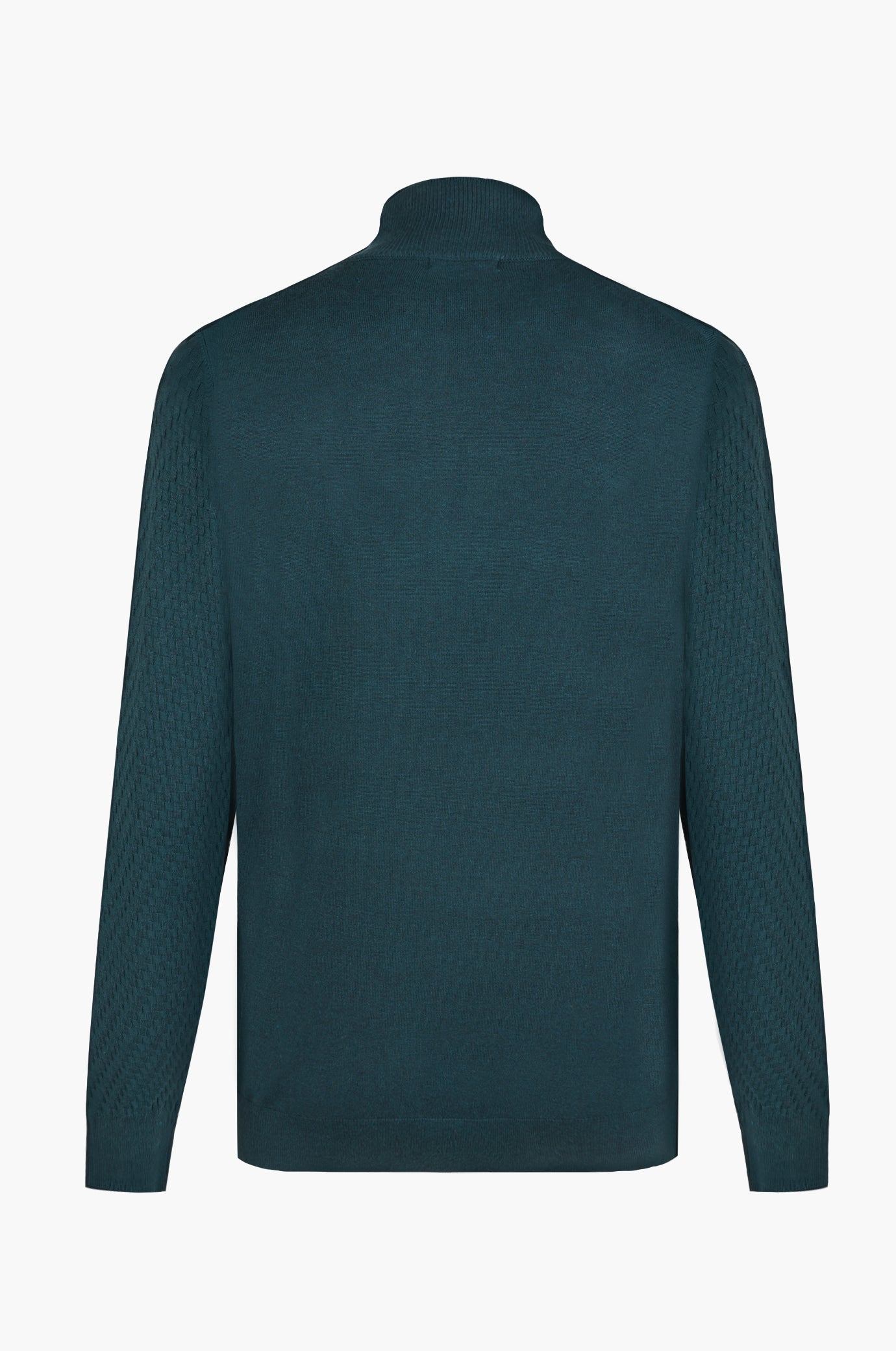 Pullover lupetto con struttura|Colore:Foresta melange