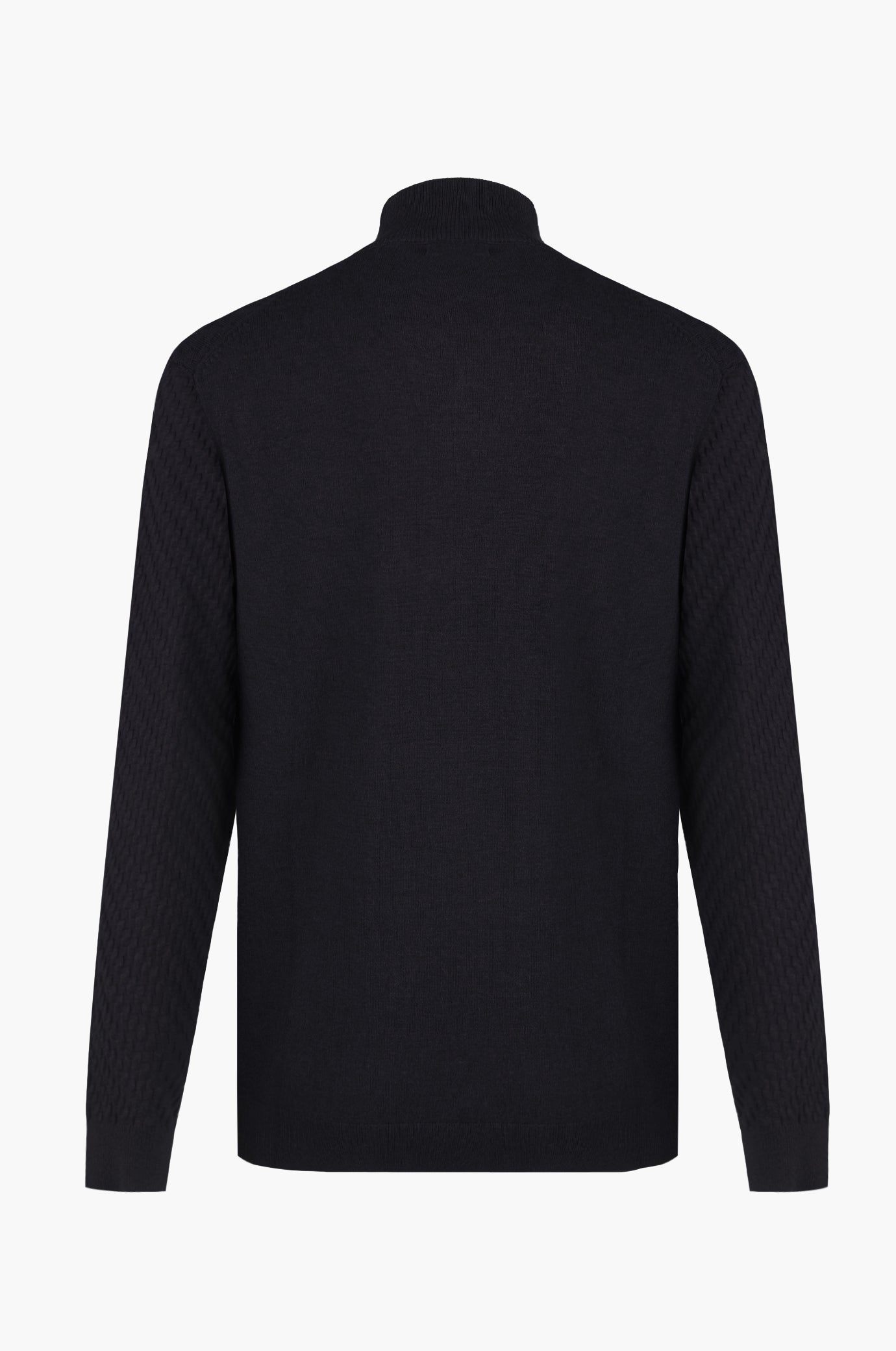 Pullover lupetto con struttura|Colore:Nero