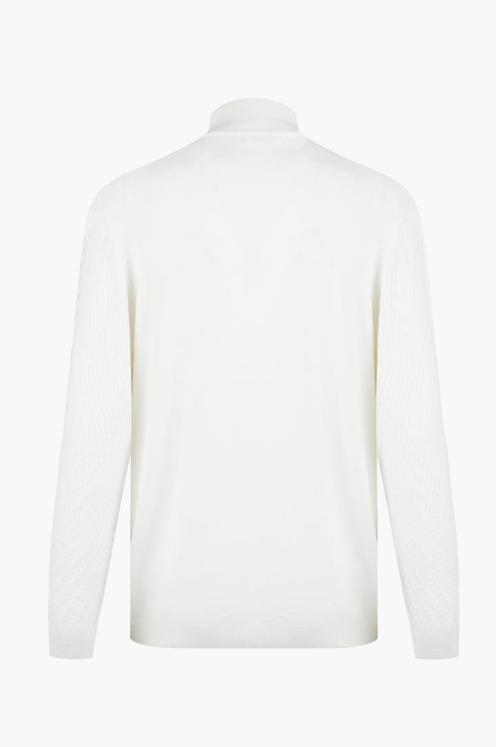 Pullover lupetto con struttura|Colore:Off white