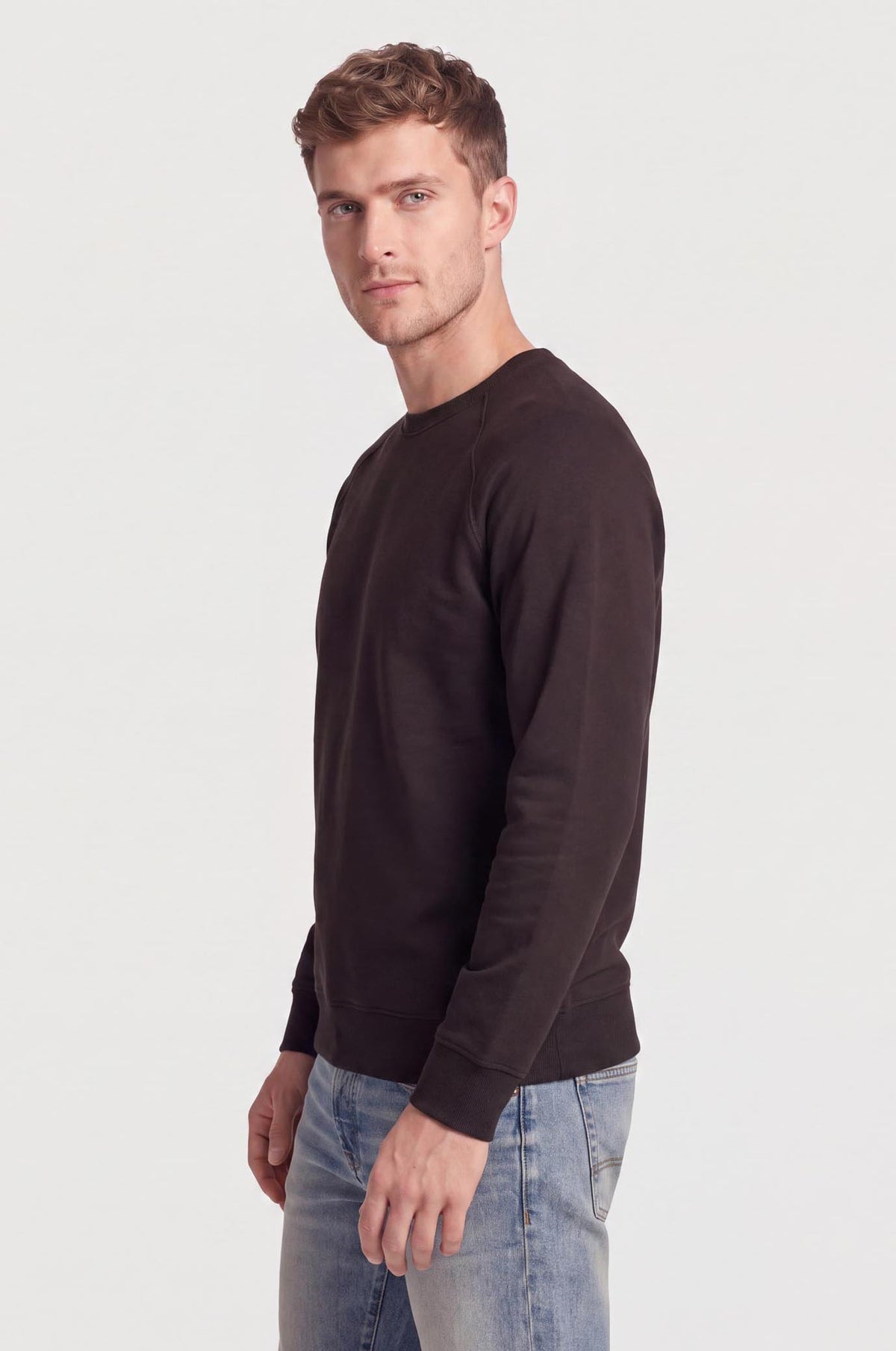 Felpa girocollo raglan|Colore:Moro