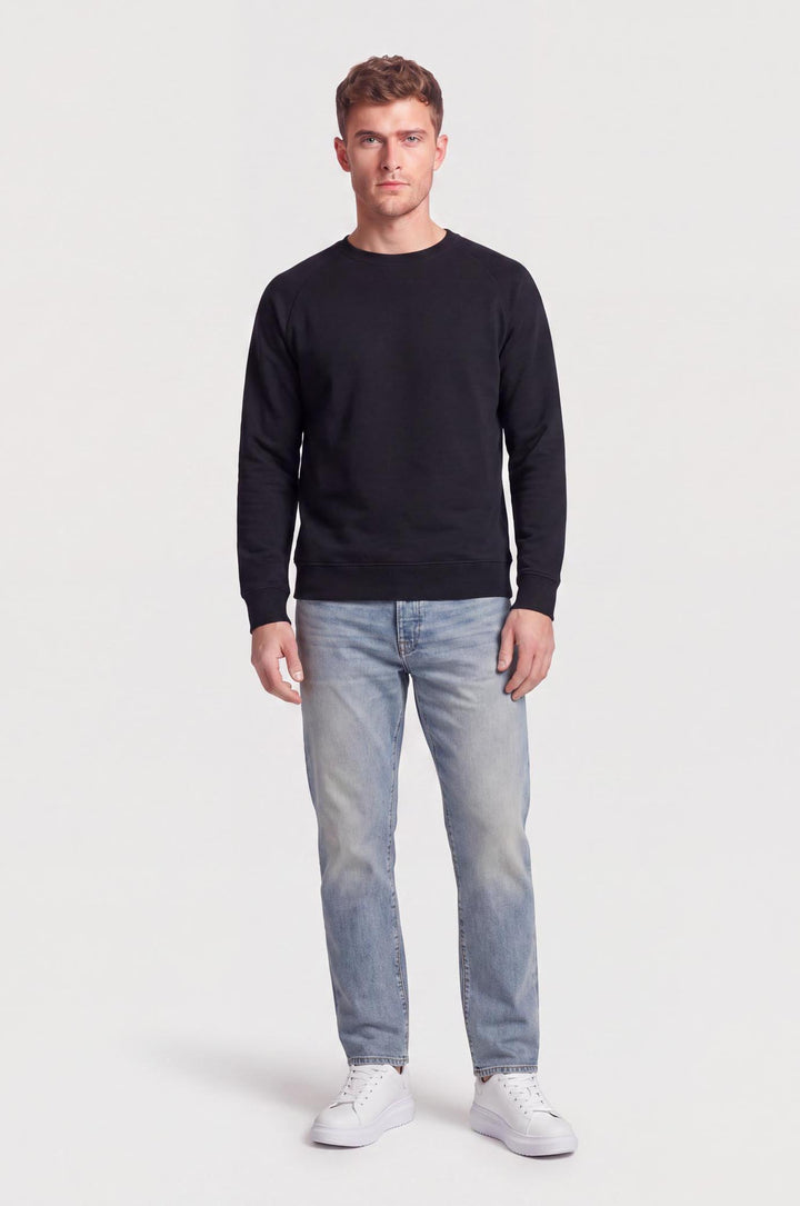Felpa girocollo raglan|Colore:Nero
