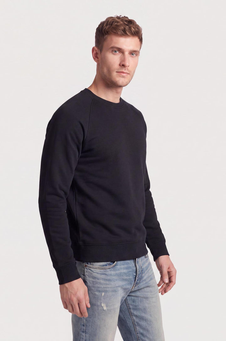 Felpa girocollo raglan|Colore:Nero